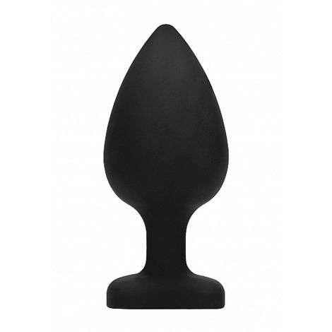 Diamond Heart Butt Plug - Extra Large - Black - 4