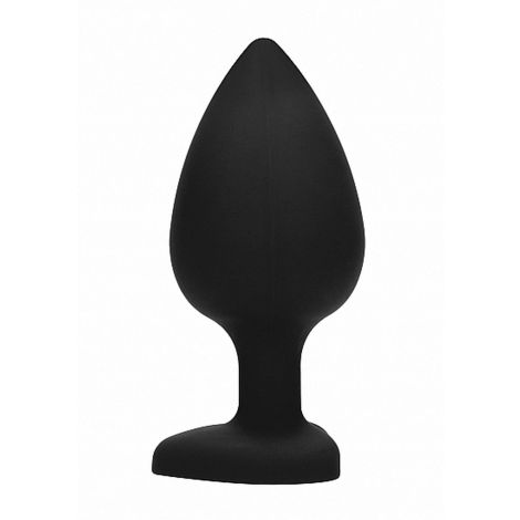 Diamond Heart Butt Plug - Extra Large - Black - 5