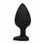 Diamond Heart Butt Plug - Extra Large - Black - 6