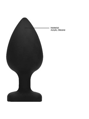 Diamond Heart Butt Plug - Extra Large - Black - image 2