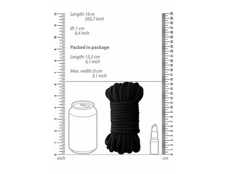 Thick Bondage Rope - 10 meter - Black - 4