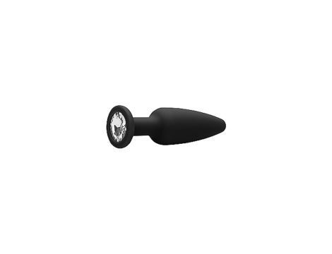 Cone-Shaped Diamond Butt Plug - Black - 5