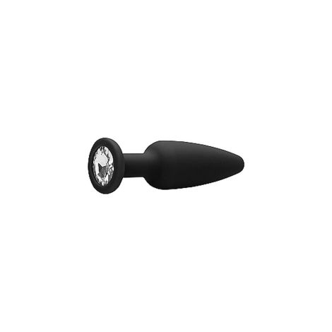 Cone-Shaped Diamond Butt Plug - Black - 5