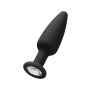 Cone-Shaped Diamond Butt Plug - Black - 2