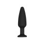 Cone-Shaped Diamond Butt Plug - Black - 5