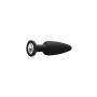 Cone-Shaped Diamond Butt Plug - Black - 6