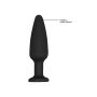 Cone-Shaped Diamond Butt Plug - Black - 8