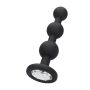 Silicone Beaded Diamond Butt Plug - Black - 2