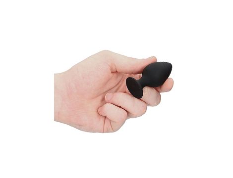 Rippled Butt Plug Set - Black - 8