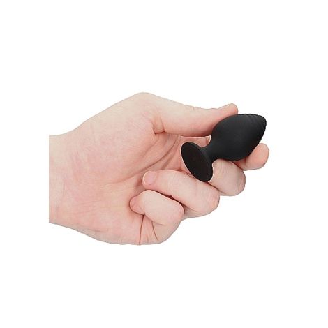 Rippled Butt Plug Set - Black - 8