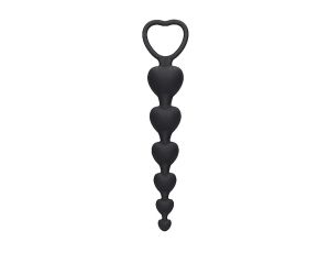 Anal Heart Beads - Black