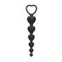 Anal Heart Beads - Black - 2