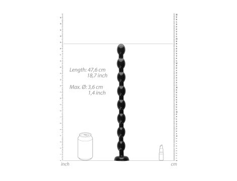 Ass Snake Beaded Dildo - 48 cm - Black - 3