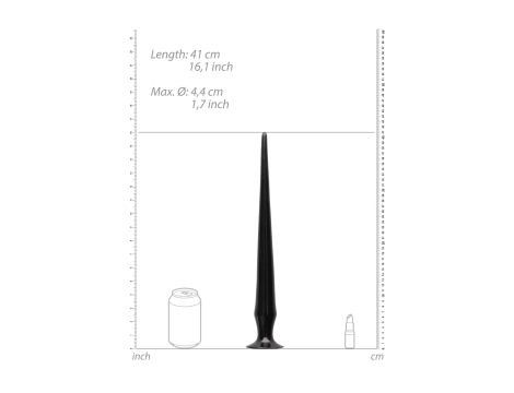 Ass Spike Dildo - 42 cm - Black - 4