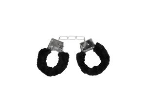 Pleasure Furry Hand Cuffs - With Quick-Release Button - image 2