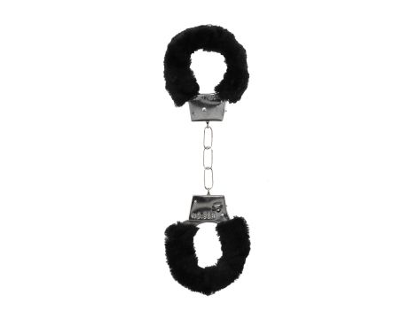 Pleasure Furry Hand Cuffs - With Quick-Release Button - 3