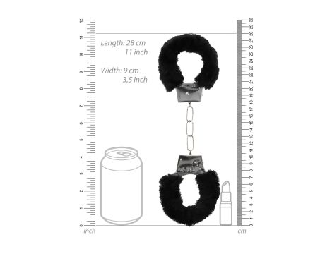 Pleasure Furry Hand Cuffs - With Quick-Release Button - 6