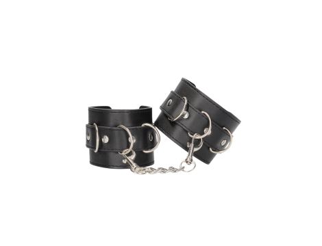 Bonded Leather Hand or Ankle Cuffs - With Adjustable Straps - 2