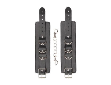 Bonded Leather Hand or Ankle Cuffs - With Adjustable Straps - 3