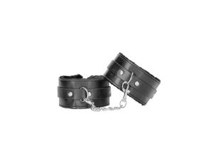 Plush Bonded Leather Ankle Cuffs - With Adjustable Straps - image 2