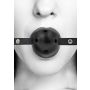 Breathable Ball Gag - With Bonded Leather Straps - 8