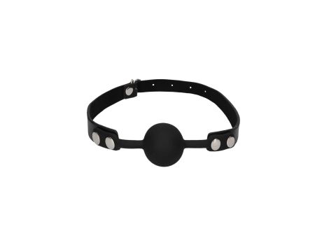 Silicone Ball Gag - with Adjustable Bonded Leather Straps - 2