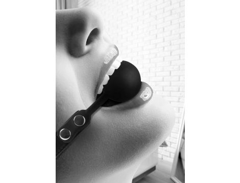 Silicone Ball Gag - with Adjustable Bonded Leather Straps - 7