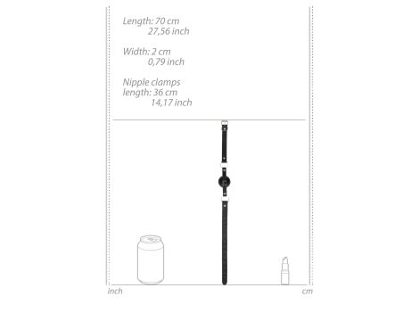 Breathable Ball Gag With Nipple Clamps - 10