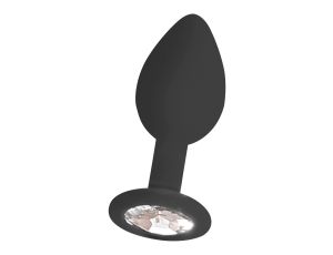 Silicone Butt Plug with Removable Jewel - image 2