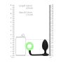 Butt Plug with Cock Ring - GitD - Neon Green/Black - 6