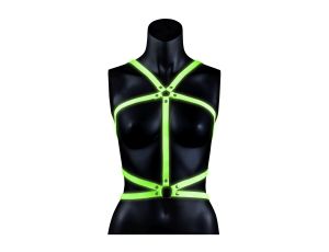 Body Harness - Glow in the Dark - Neon Green/Black - S/M