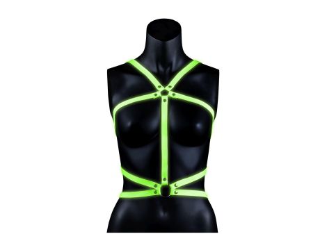 Body Harness - Glow in the Dark - Neon Green/Black - S/M