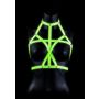 Bra Harness - Glow in the Dark - Neon Green/Black - S/M - 3