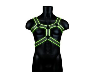 Body Harness - Glow in the Dark - Neon Green/Black - L/XL