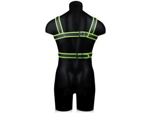 Body Harness - Glow in the Dark - Neon Green/Black - S/M - image 2