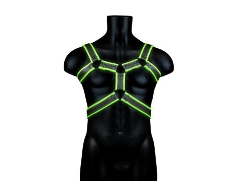 Body Harness - Glow in the Dark - Neon Green/Black - S/M