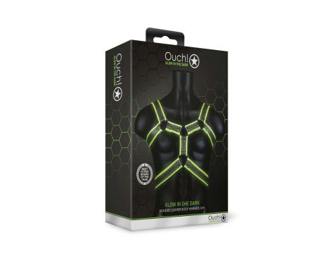 Body Harness - Glow in the Dark - Neon Green/Black - S/M - 3