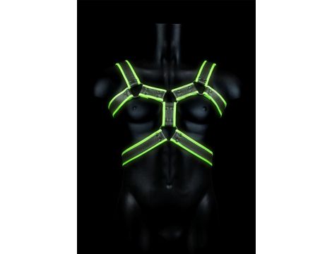 Body Harness - Glow in the Dark - Neon Green/Black - S/M - 5