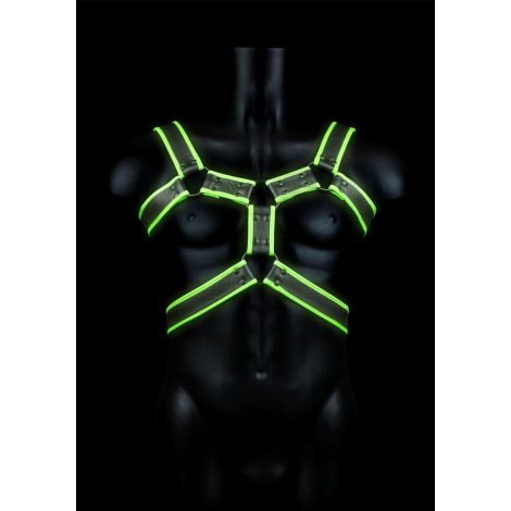 Body Harness - Glow in the Dark - Neon Green/Black - S/M - 5