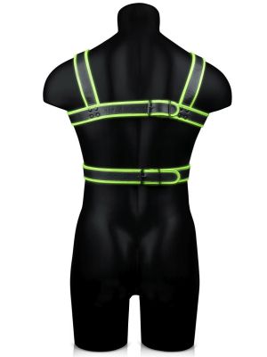 Body Harness - Glow in the Dark - Neon Green/Black - S/M - image 2