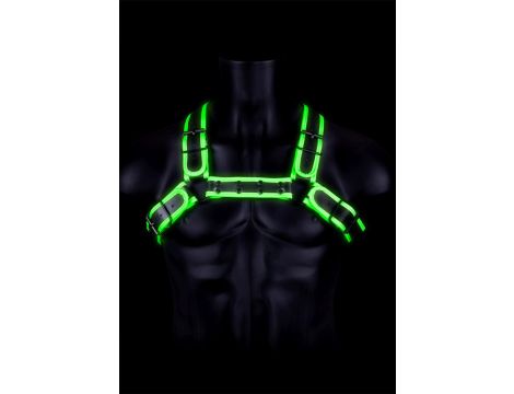 Buckle Bulldog Harness - GitD - Neon Green/Black - S/M - 4