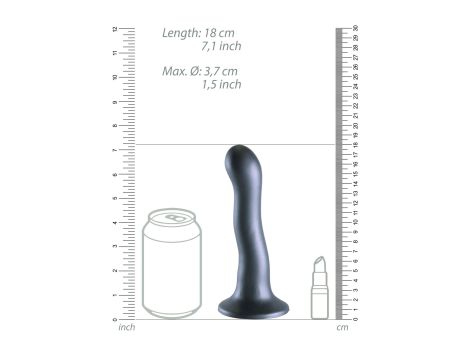 Ultra Soft Silicone Curvy G-Spot Dildo - 7'' / 17 cm - 11