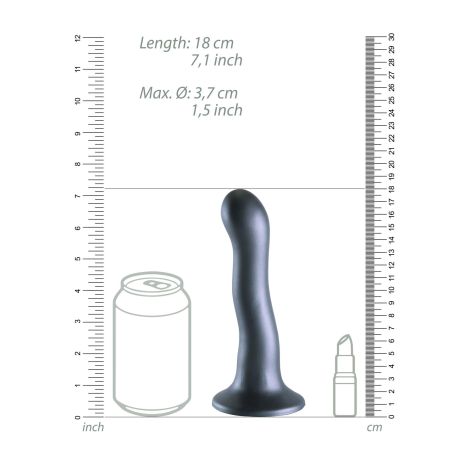 Ultra Soft Silicone Curvy G-Spot Dildo - 7'' / 17 cm - 11