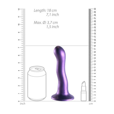 Ultra Soft Silicone Curvy G-Spot Dildo - 7'' / 17 cm - 10