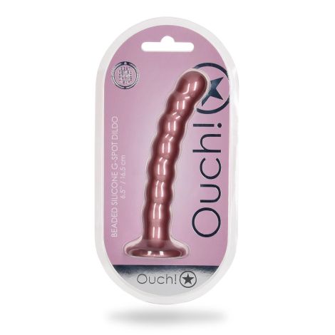 Beaded Silicone G-Spot Dildo - 6,5'' / 16,5 cm - 2