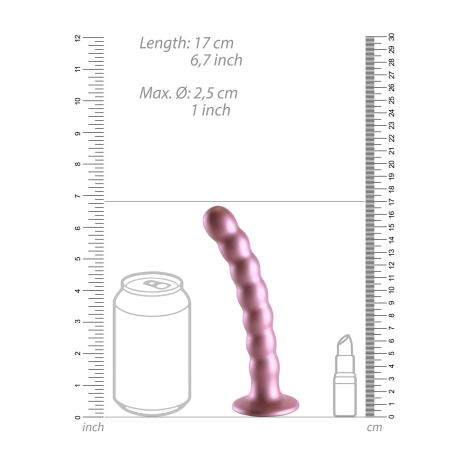 Beaded Silicone G-Spot Dildo - 6,5'' / 16,5 cm - 8