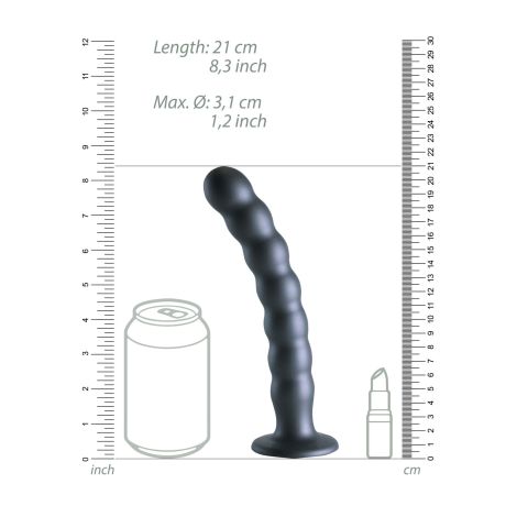 Beaded Silicone G-Spot Dildo - 8'' / 20,5 cm - 10