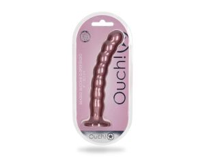 Beaded G-Spot Dildo - 8'' / 20,5 cm - Rose Gold - image 2