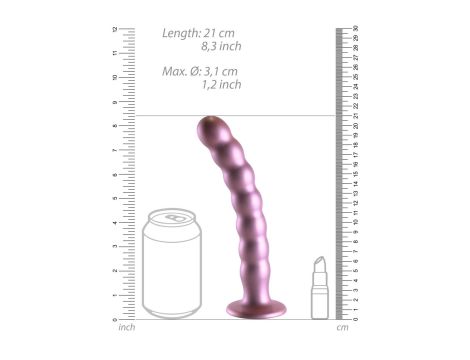 Beaded G-Spot Dildo - 8'' / 20,5 cm - Rose Gold - 4