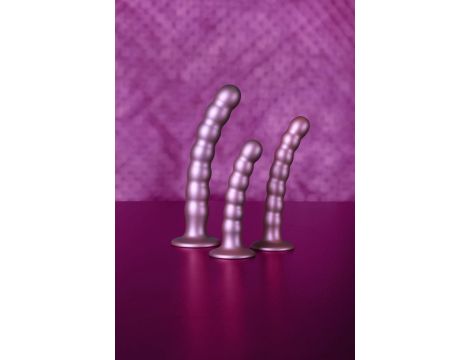 Beaded G-Spot Dildo - 8'' / 20,5 cm - Rose Gold - 10